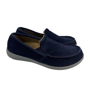Revitalign Siesta Burst SlipOn Loafer Peacoat Blue Suede Comfort Women 9.5D Wide